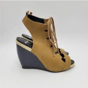 pierre hardy lace up sandals- womens EU 38 brown suede leather Us 7,5